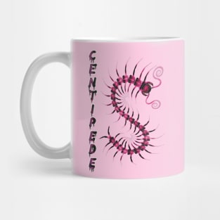 Pink Centipede with Spray Paint Mug